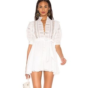 Free people dress white mini dress